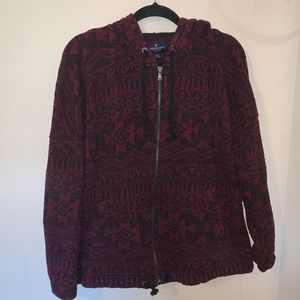 American Eagle Aztec Print Zip Up Jacket